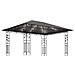 Gazebo con Zanzariera e Luci LED 4x3x2,73 m Antracite - Foto miniatura 3