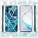Custodia Compatibile Con Samsung Galaxy Note 10 In Marmo Blue Wave No. 13 - Coperchio Protettivo In Silicone Tpu Con Motivo A Mosaico - Foto miniatura 6