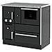 Fornello a Legna con Forno Riscaldamento 7,44 kW + Caldaia 20,1 kW Colore Nero - Foto miniatura 1
