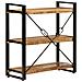 Libreria 3 Livelli 77x30x80 Cm Legno Massello Di Mango E Ferro - Foto miniatura 3