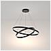 Lampadario A Sospensione Moderno Rim Alluminio Nero 2 Led 88w - Foto miniatura 3