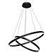 Lampadario A Sospensione Moderno Rim Alluminio Nero 2 Led 88w - Foto miniatura 1