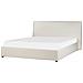 Letto Matrimoniale Contenitore Bouclé Bianco Sporco 180 X 200 Cm Lavaur - Foto miniatura 3