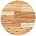 Piano Tavolo Rotondo 50x4 Cm In Legno Massello Di Acacia - Foto miniatura 2