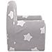 Divano Letto Bambini Grigio Chiaro Con Stelle Morbido Peluche - Foto miniatura 3