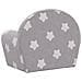 Divano Letto Bambini Grigio Chiaro Con Stelle Morbido Peluche - Foto miniatura 4
