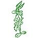 Willy Coyote - Adesivo Prespaziato - Colore Verde - 15cm - Foto miniatura 1