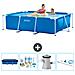 Piscina Fuori Terra - Rettangolo - 220x150x60 Cm - Blu - Include Accessori Coordinati Cb7 - Foto miniatura 1