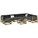 Set Divani da Giardino 9pz con Cuscini Legno Impregnato di Pino - Foto miniatura 2