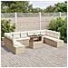 Set di divani da giardino 11 pezzi con cuscini Beige in Rattan - Foto miniatura 3