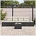 Set Divano da Giardino da 5 Pezzi con Cuscini Nero Rattan Poly - Foto miniatura 3