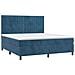 Letto a Molle con Materasso e LED Blu Scuro 180x200 cm - Foto miniatura 3