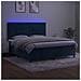 Letto a Molle con Materasso e LED Blu Scuro 180x200 cm - Foto miniatura 4