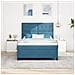 Letto con Rete a Molle e Materasso Blu Scuro 140x200 cm in Velluto - Foto miniatura 5