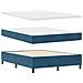 Letto con Rete a Molle e Materasso Blu Scuro 140x200 cm in Velluto - Foto miniatura 6