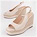 Sandali Con Zeppa Sparta Color Beige Salia Beige Materiale Sintetico - Foto miniatura 1