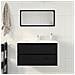 Mobile Lavabo Rovere Nero 80x38,5x45 cm in Legno Multistrato - Foto miniatura 4