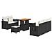 Set Divano da Giardino 8 pcs Nero polyrattan - Foto miniatura 1