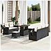Set Divano da Giardino 8 pcs Nero polyrattan - Foto miniatura 2