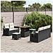 Set Divano da Giardino 8 pcs Nero polyrattan - Foto miniatura 3