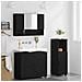 Set di mobili per il bagno 3 pcs Nero 76.5 x 35 x 64 cm - Foto miniatura 4
