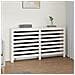Copertura Termosifone Bianca 153x19x84 cm Legno Massello Pino - Foto miniatura 2
