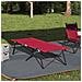 Letto da campeggio pieghevole Pieghevole Rosso 206 x 76 x 74 cm - Foto miniatura 2
