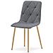 Sedia imbottita TYRA - tessuto grigio scuro / gambe color legno x 3 - Foto miniatura 4