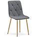 Sedia imbottita TYRA - tessuto grigio scuro / gambe color legno x 3 - Foto miniatura 2