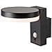 Lampada LED da Muro Rotonda 5.5W con Pannello Solare e Sensore PIR Corpo Nero 3000K IP44, colore Nero - Foto miniatura 1
