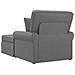 Chaise Longe con Gonna con cuscino 3 pcs Grigio scuro Tessuto - Foto miniatura 6