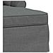 Chaise Longe con Gonna con cuscino 3 pcs Grigio scuro Tessuto - Foto miniatura 7