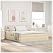Letto con Contenitore Crema 200 x 200 cm Pelle Sintetica - Foto miniatura 2