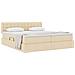 Letto con Contenitore Crema 200 x 200 cm Pelle Sintetica - Foto miniatura 3