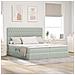 Letto con testiera Grigio chiaro 200 x 200 cm Velluto - Foto miniatura 2