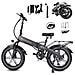 M6 E-bike Pieghevole - Ruota Larga 20''x4.0'' 48v 15ah Autonomia 45-55km Motore 250w Shimano 7v Freni Idraulici - Foto miniatura 1