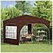 Tenda per feste a pop-up 290 x 290 x 245 cm Marrone - Foto miniatura 3