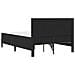 Struttura letto con materasso Nero 140 x 190 cm Velluto - Foto miniatura 8