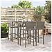 Set da Bar da Giardino 5 pz Grigio in Polyrattan - Foto miniatura 2