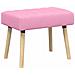 Panchina trapuntata a canale Rosa 60 x 40 x 45 cm Tessuto - Foto miniatura 1