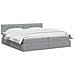 Letto con contenitore LED e materasso Grigio Chiaro - Foto miniatura 3