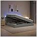 Letto con contenitore LED e materasso Grigio Chiaro - Foto miniatura 4