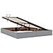 Letto con contenitore LED e materasso Grigio Chiaro - Foto miniatura 6