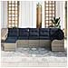 Set Divano da Giardino 7 pz Grigio polyrattan - Foto miniatura 2