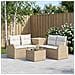 Set di divani 6 pz Beige e Bianco Crema - Foto miniatura 5