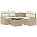 Set di divani 6 pz Beige e Bianco Crema - Foto miniatura 1