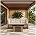 Set Divano da Giardino 4 pz Beige polyrattan - Foto miniatura 8