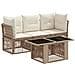 Set Divano da Giardino 4 pz Beige polyrattan - Foto miniatura 1