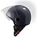 Casco Jet Demi Scooter Moto Omologato Ece 22 Visiera Antigraffio Grigio Scuro Xl - Foto miniatura 5