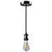 Pendant Light Vintage Fitting Holder Retro Moderna Industriale Di Stile E27 Nero Cromo Lamp Black Chrome Rosone Nero Intrecciato Flex Cable-kit02bnk - Foto miniatura 2